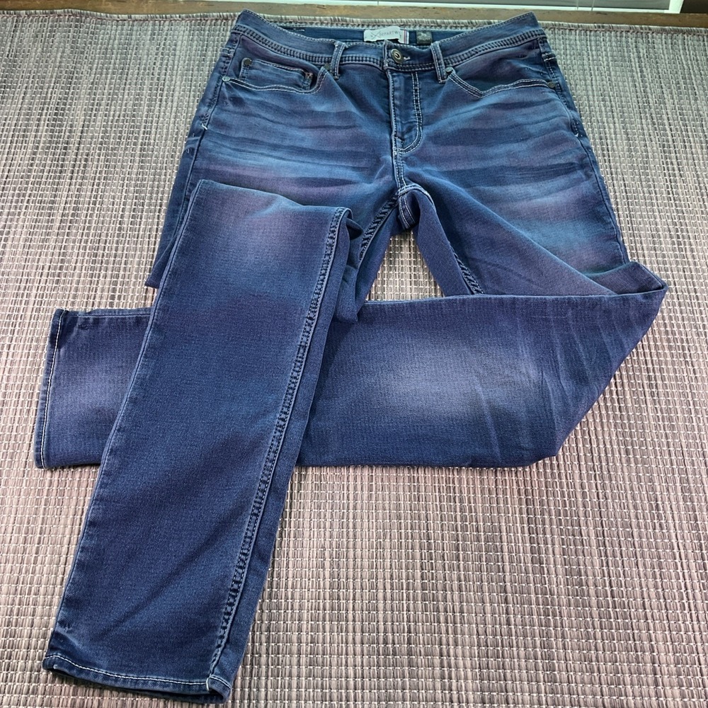 Departwest Trouper Womens Blue Faded Straight Leg Jeans 32L DDFL264